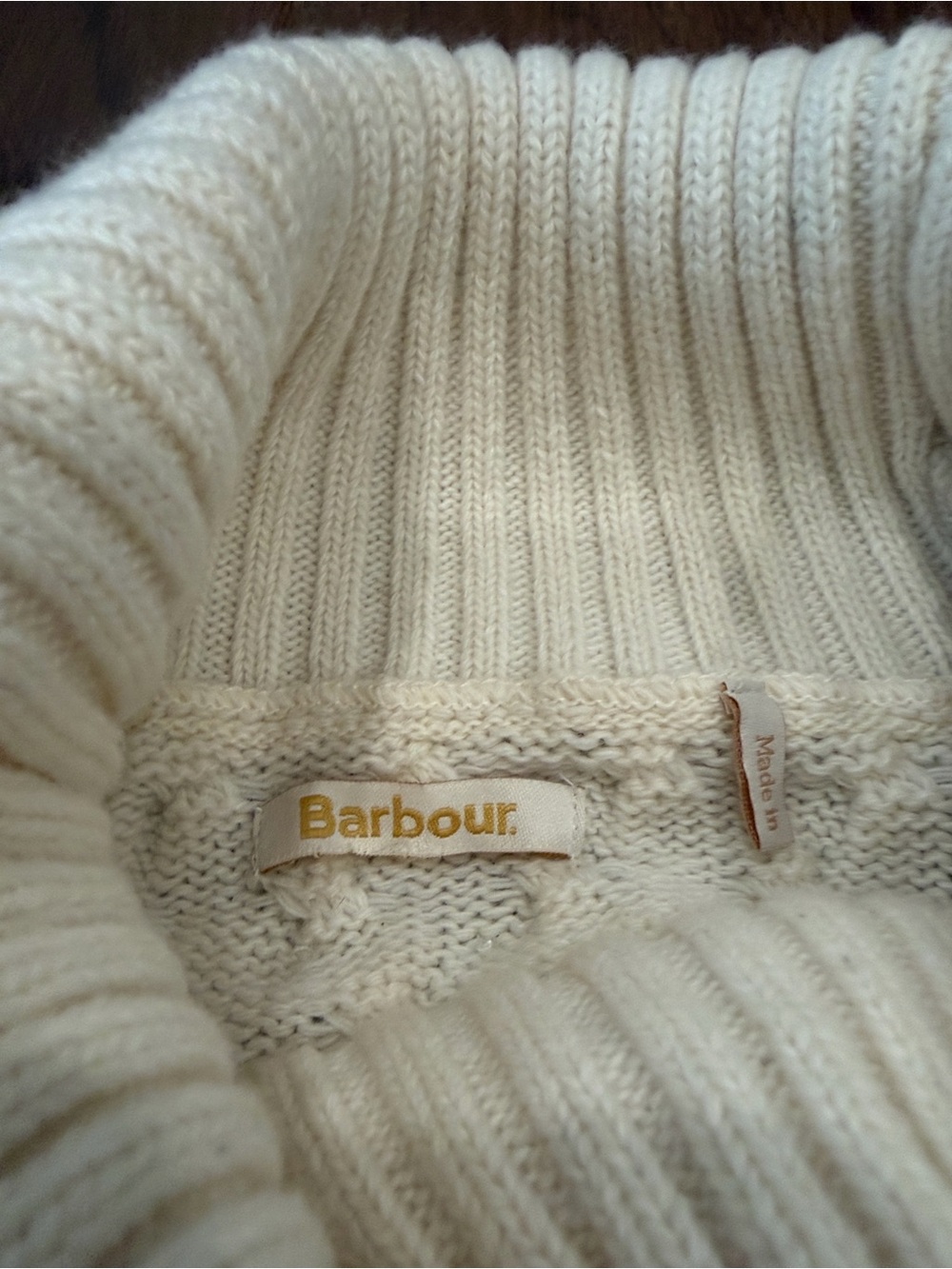 Barbour Womens Burne Knit Sweater in Off White Size XL - Picture 5 of 8